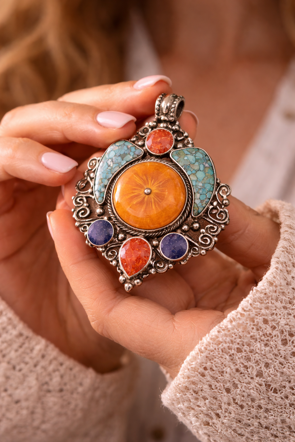 Tibetan Pendant for Necklace