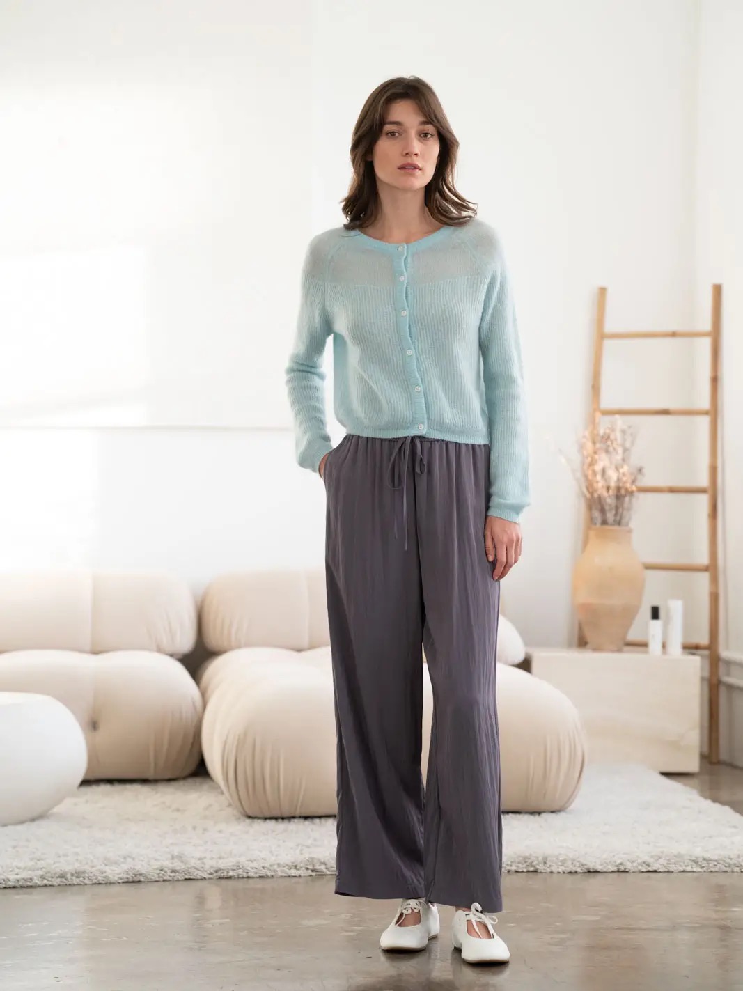 Baby Blue Mohair Cardigan